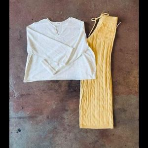 Bailey Rose size L yellow sweater pants